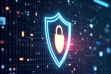 An abstract image representing technology and protection